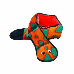 Outward Hound Invincibles Dog Toy Snake 6 Squeakers Extra Large