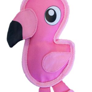 Outward Hound Invincibles Dog Toy Fire Biterz Flamingo Small