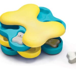 Nina Ottosson Tornado Interactive Dog Toy Blue, Yellow Large 11 in