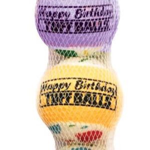 Petsport USA Happy Birthday Ball Jr. Dog Toy Assorted 4 Pack 1.8 in