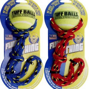 Petsport USA Fling Thing Dog Toy Assorted 12" rope 2.5in Ball