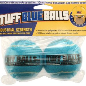 Petsport USA Tuff Ball Dog toy Blue 2 Pack 2.5 in