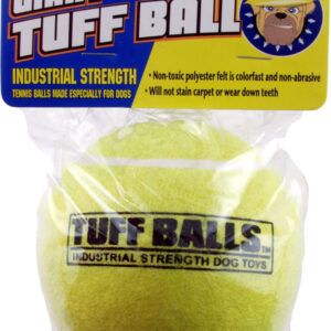 Petsport USA Tuff Ball Dog toy Yellow 4 in Giant