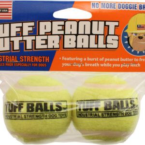 Petsport USA Peanut Butter Balls Dog toy Brown 2 Pack 2.5 in