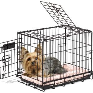 Precision Pet Products 2 Door Great Crate for Dog Hard-Sided Black 19 in