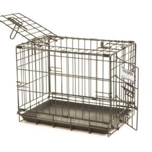 Precision Pet Products ProValu 2 Door Wire Dog Crate Hard-Sided Black 19 in