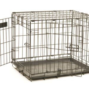 Precision Pet Products ProValu 2 Door Wire Dog Crate Hard-Sided Black 30 in