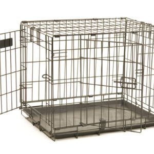 Precision Pet Products ProValu 2 Door Wire Dog Crate Hard-Sided Black 36 in