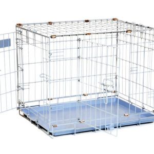 Precision Pet Products ProValu Dog Crate 2000 2 Door Hard-Sided Blue 24 in