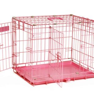 Precision Pet Products ProValu Dog Crate 2000 2 Door Hard-Sided Pink 24 in