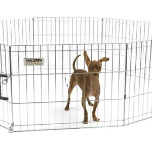 Precision Pet Products Exercise Pen Silver 18 in