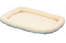 Snoozzy Sheepskin Bolster Kennel Dog Mat White Giant