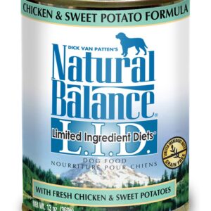 Natural Balance Pet Foods L.I.D Chicken and Sweet Potato Formula Canned Dog Food 12Ea/13 Oz