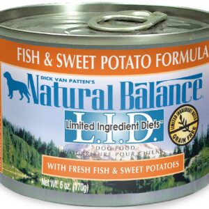 Natural Balance L.I.D. Fish and Sweet Potato Formula Canned Dog Food 6Oz