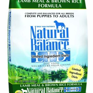 Natural Balance Lid Lamb Meal and Brown Rice Dry Dog Food 14Lb