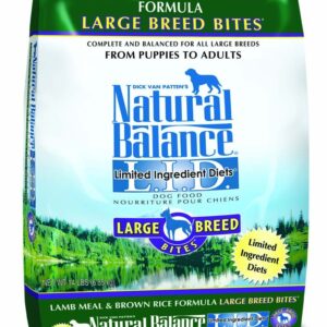 Natural Balance Lid Lamb Meal and Brown Rice Large Breed Bites Dry Dog Food 14Lb