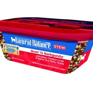 Natural Balance Delectable Delights Bowl 'O Barkgundy 8Oz Tub