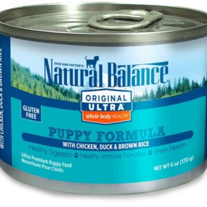 Natural Balance Ultra Wbh Chicken, Duck and Brown Rice Puppy Formula Canned Dog Food 6Oz