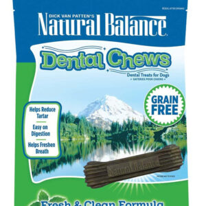 Natural Balance Pet Foods L.I.T Dental Chews Fresh and Clean Formula 13 Oz, 12 Ct, Medium
