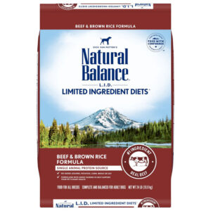 Natural Balance Pet Foods L.I.D. Beef and Brown Rice Adult Dry Dog Food 24lbs