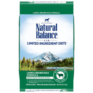 Natural Balance Pet Foods Lid Lamb and Brown Rice Dry Dog Food 26 Lb