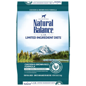 Natural Balance Pet Foods L.I.D. Adult Dry Dog Food Chicken Brown Rice 26 Lb