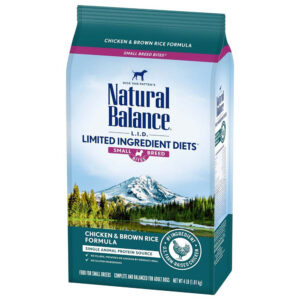 Natural Balance Pet Foods Lid Chicken and Rice Formula Small Breed Bites Dry Dog Food 4 Lb