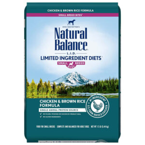 Natural Balance Pet Foods Lid Chicken and Rice Formula Small Breed Bites Dry Dog Food 12 Lb