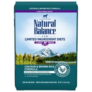 Natural Balance Pet Foods LID Chicken & Rice Formula Large Breed Bites Dry Dog Food 12 lb