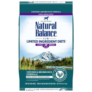 Natural Balance Pet Foods L.I.D. Large Breed Bites Dry Dog Food Chicken Rice 26 Lb