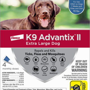 K9 Advantix II Dog Extra Large Blue 4-Pack