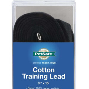 PetSafe Cotton Training Leash Black 5/8 in x 15 ft