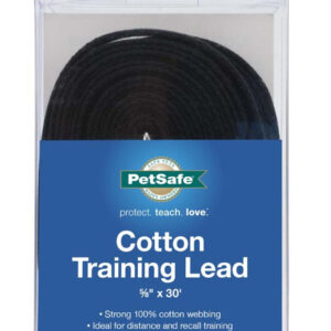 PetSafe Cotton Training Leash Black 5/8 in x 30 ft