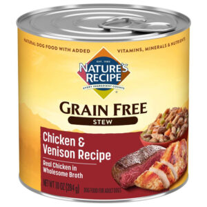 Natures Recipe Grain Free Chicken and Venison Stew Wet Dog Food 12Ea/10 Oz, 24 Pk