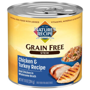 Natures Recipe Grain Free Chicken and Turkey Stew Wet Dog Food 12Ea/10 Oz, 24 Pk