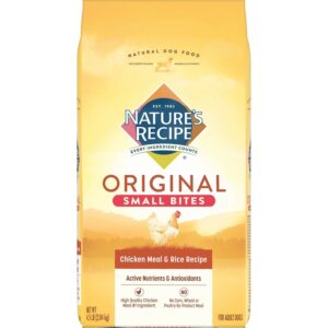 Natures Recipe Small Bites Dry Dog Food Chicken and Rice 4.5 Lb