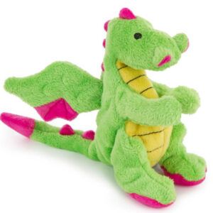 Godog Dragons Durable Plush Squeaker Dog Toy Small