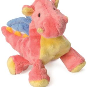 goDog Dragons with Chew Guard Technology Tough Plush Dog Toy Coral Small