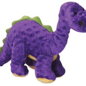 goDog Dinos Bruto with Chew Guard Technology Tough Plush Dog Toy Purple Large
