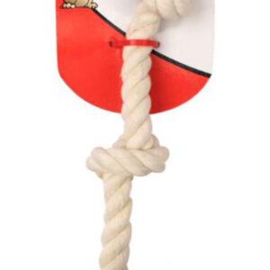 Mammoth Pet Products 100% Cotton 3 Knot Rope Tug Toy 3 Knots Multi-Color 20 in Medium