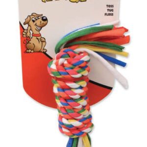 Mammoth Pet Products Cloth Dog Toy Rope Bars Assorted 10 in Small