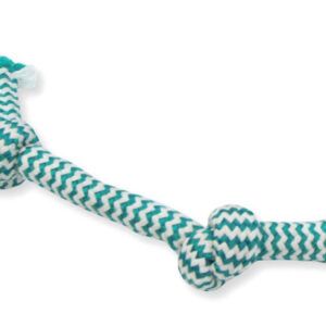 Mammoth Pet Products EXTRA FRESH 2 Knot Bone Toy 2 Knots Rope Bone Multi-Color 9 in Small