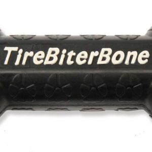 Mammoth Pet Products TireBiter Bone with Treat Station Dog Toy Black Large 7.25 in
