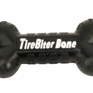 Mammoth Pet Products TireBiter Bone w/Rope Dog Toy Rope with Bone Multi-Color 16 in Large