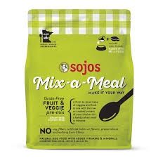 Sojos Mix-A-Meal Fruit and Veggie Pre-Mix Grain-Free Dehydrated Dog Food 8 Lbs