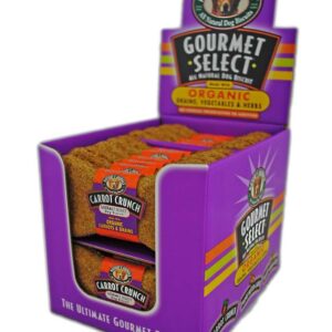 Natures Animals Gourmet Select Organic Bone Carrot Dog Treat Display 4 In, 24 Ct