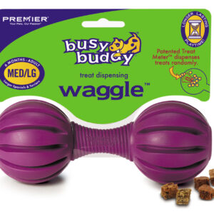 Busy Buddy Waggle Dog Toy Purple Medium Large