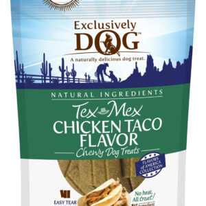 Exclusively Pet Tex Mex Chicken Taco Flavor Dog Treats 7oz