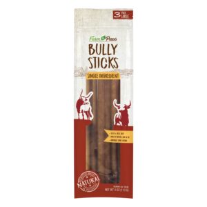 Farm To Paws Lg 3Pk Bully Sticks 4oz