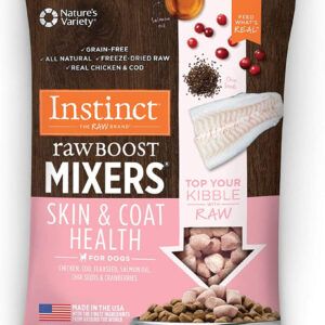 Natures Variety Raw Boost Mix Dog Skin Coat Health 0.75oz./4Bx Instinct Freeze Dried